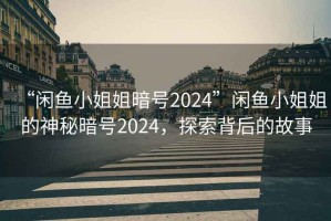“閑魚小姐姐暗號2024”閑魚小姐姐的神秘暗號2024，探索背后的故事