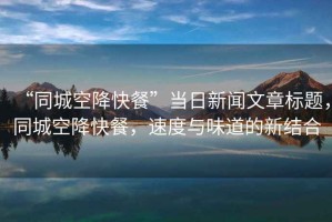 “同城空降快餐”當(dāng)日新聞文章標(biāo)題，同城空降快餐，速度與味道的新結(jié)合