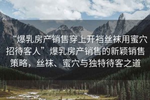 “爆乳房產(chǎn)銷售穿上開襠絲襪用蜜穴招待客人”爆乳房產(chǎn)銷售的新穎銷售策略，絲襪、蜜穴與獨特待客之道