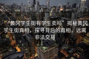 “黃岡學(xué)生街有學(xué)生賣嗎”揭秘黃岡學(xué)生街真相，探尋背后的真相，遠離非法交易