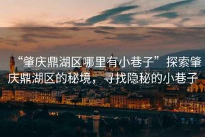“肇慶鼎湖區(qū)哪里有小巷子”探索肇慶鼎湖區(qū)的秘境，尋找隱秘的小巷子