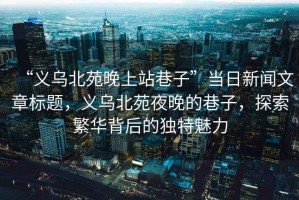 “義烏北苑晚上站巷子”當(dāng)日新聞文章標(biāo)題，義烏北苑夜晚的巷子，探索繁華背后的獨(dú)特魅力