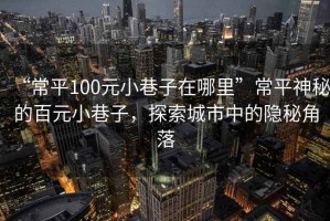 “常平100元小巷子在哪里”常平神秘的百元小巷子，探索城市中的隱秘角落