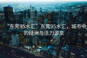 “東莞95水匯”東莞95水匯，城市中的綠洲與活力源泉