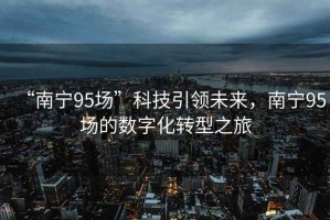 “南寧95場”科技引領(lǐng)未來，南寧95場的數(shù)字化轉(zhuǎn)型之旅