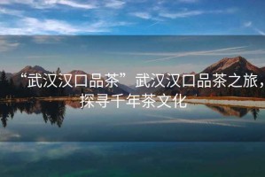 “武漢漢口品茶”武漢漢口品茶之旅，探尋千年茶文化