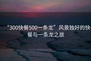 “300快餐500一條龍”風(fēng)景獨(dú)好的快餐與一條龍之旅