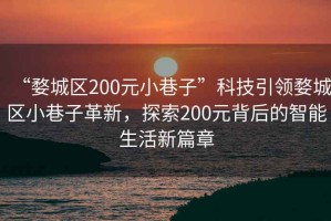 “婺城區(qū)200元小巷子”科技引領(lǐng)婺城區(qū)小巷子革新，探索200元背后的智能生活新篇章