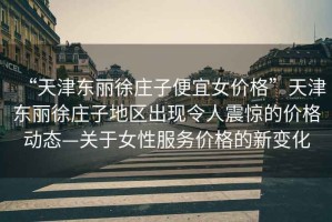 “天津東麗徐莊子便宜女價格”天津東麗徐莊子地區(qū)出現(xiàn)令人震驚的價格動態(tài)—關(guān)于女性服務(wù)價格的新變化