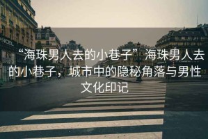 “海珠男人去的小巷子”海珠男人去的小巷子，城市中的隱秘角落與男性文化印記