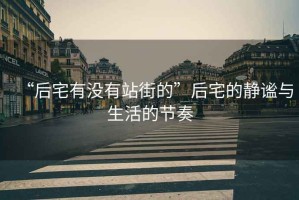 “后宅有沒有站街的”后宅的靜謐與生活的節(jié)奏