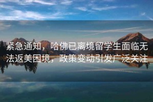 緊急通知，哈佛已離境留學生面臨無法返美困境，政策變動引發(fā)廣泛關(guān)注