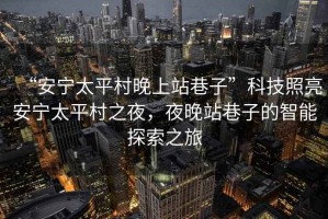 “安寧太平村晚上站巷子”科技照亮安寧太平村之夜，夜晚站巷子的智能探索之旅