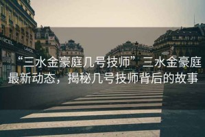 “三水金豪庭幾號(hào)技師”三水金豪庭最新動(dòng)態(tài)，揭秘幾號(hào)技師背后的故事