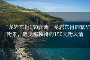 “龍巖東肖150元街”龍巖東肖的繁華街景，遇見那獨特的150元街風情