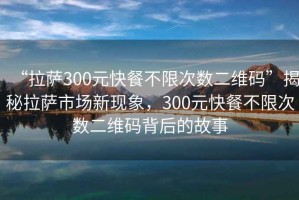 “拉薩300元快餐不限次數(shù)二維碼”揭秘拉薩市場新現(xiàn)象，300元快餐不限次數(shù)二維碼背后的故事