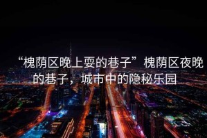 “槐蔭區(qū)晚上耍的巷子”槐蔭區(qū)夜晚的巷子，城市中的隱秘樂(lè)園
