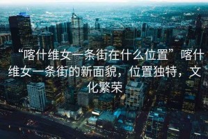 “喀什維女一條街在什么位置”喀什維女一條街的新面貌，位置獨(dú)特，文化繁榮