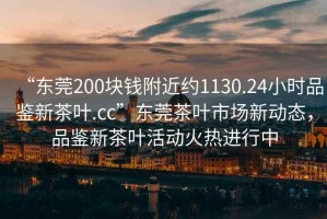 “東莞200塊錢附近約1130.24小時品鑒新茶葉.cc”東莞茶葉市場新動態(tài)，品鑒新茶葉活動火熱進行中