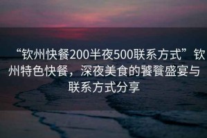 “欽州快餐200半夜500聯(lián)系方式”欽州特色快餐，深夜美食的饕餮盛宴與聯(lián)系方式分享