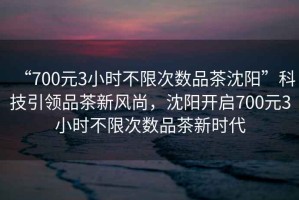 “700元3小時不限次數(shù)品茶沈陽”科技引領(lǐng)品茶新風(fēng)尚，沈陽開啟700元3小時不限次數(shù)品茶新時代