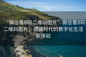 “微信看B碼二維碼圖片”微信看B碼二維碼圖片，便捷時(shí)代的數(shù)字化生活新體驗(yàn)