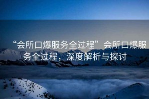 “會所口爆服務全過程”會所口爆服務全過程，深度解析與探討