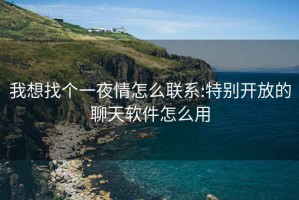我想找個(gè)一夜情怎么聯(lián)系:特別開放的聊天軟件怎么用