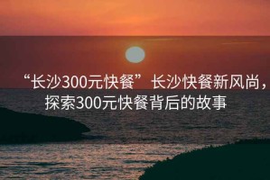 “長沙300元快餐”長沙快餐新風(fēng)尚，探索300元快餐背后的故事
