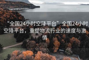 “全國24小時空降平臺”全國24小時空降平臺，重塑物流行業(yè)的速度與激情