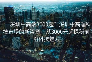 “深圳中高端3000起”深圳中高端科技市場(chǎng)的新篇章，從3000元起探秘前沿科技魅力