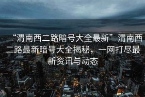 “渭南西二路暗號(hào)大全最新”渭南西二路最新暗號(hào)大全揭秘，一網(wǎng)打盡最新資訊與動(dòng)態(tài)