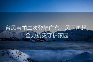 臺風(fēng)韋帕二次登陸廣東，風(fēng)雨再起，全力抗災(zāi)守護(hù)家園
