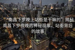 “南昌下羅晚上站街是干嘛的”揭秘南昌下羅夜晚的神秘現(xiàn)象，站街背后的故事