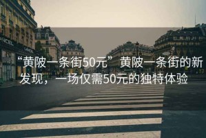 “黃陂一條街50元”黃陂一條街的新發(fā)現(xiàn)，一場僅需50元的獨特體驗