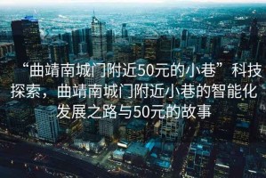 “曲靖南城門附近50元的小巷”科技探索，曲靖南城門附近小巷的智能化發(fā)展之路與50元的故事