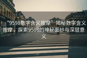 “9598數(shù)字含義按摩”揭秘?cái)?shù)字含義按摩，探索9598的神秘面紗與深層意義