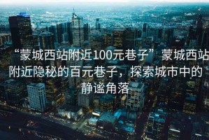 “蒙城西站附近100元巷子”蒙城西站附近隱秘的百元巷子，探索城市中的靜謐角落