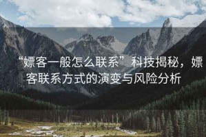 “嫖客一般怎么聯(lián)系”科技揭秘，嫖客聯(lián)系方式的演變與風(fēng)險(xiǎn)分析