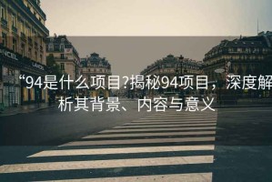 “94是什么項(xiàng)目?揭秘94項(xiàng)目，深度解析其背景、內(nèi)容與意義