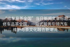 “修車品茶全國”當(dāng)日新聞文章標(biāo)題，修車品茶全國，一站式服務(wù)引領(lǐng)汽車維護(hù)與茶文化融合新潮流