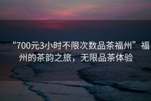 “700元3小時(shí)不限次數(shù)品茶福州”福州的茶韻之旅，無限品茶體驗(yàn)