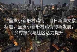 “呈貢小新冊村雞街”當日新聞文章標題，呈貢小新冊村雞街的新發(fā)展，鄉(xiāng)村振興與社區(qū)活力提升