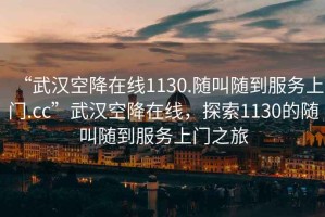 “武漢空降在線1130.隨叫隨到服務(wù)上門.cc”武漢空降在線，探索1130的隨叫隨到服務(wù)上門之旅