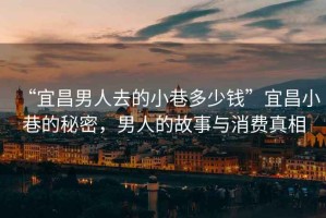 “宜昌男人去的小巷多少錢”宜昌小巷的秘密，男人的故事與消費(fèi)真相