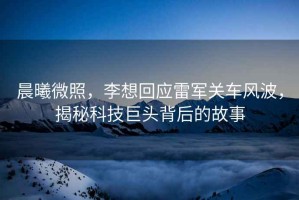 晨曦微照，李想回應(yīng)雷軍關(guān)車(chē)風(fēng)波，揭秘科技巨頭背后的故事