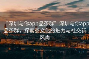 “深圳與你app品茶群”深圳與你app品茶群，探索茶文化的魅力與社交新風尚