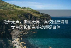 花開無聲，美麗無界—高?；貞@啞女生因長相完美被質(zhì)疑事件