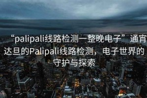 “palipali線路檢測一整晚電子”通宵達(dá)旦的Palipali線路檢測，電子世界的守護(hù)與探索