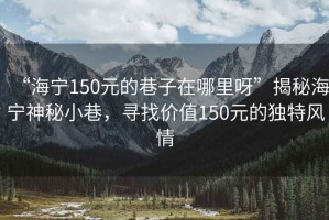 “海寧150元的巷子在哪里呀”揭秘海寧神秘小巷，尋找價值150元的獨特風(fēng)情